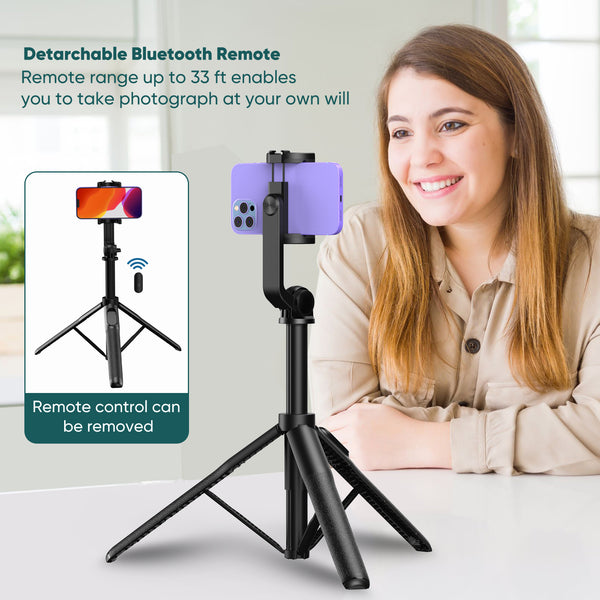 1.5m Bluetooth Selfie Stick Tripod for iPhone / Samsung / Google