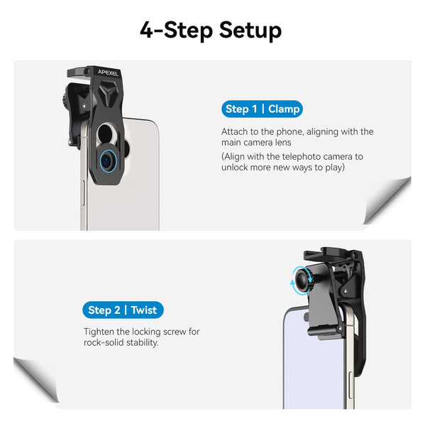 100mm Ultra Macro Phone Lens with CPL and Star Filters