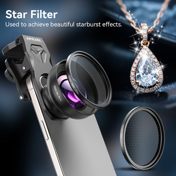 100mm Ultra Macro Phone Lens with CPL and Star Filters