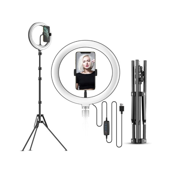 10" LED Ring Light & 2.1M Tripod Stand for Phones