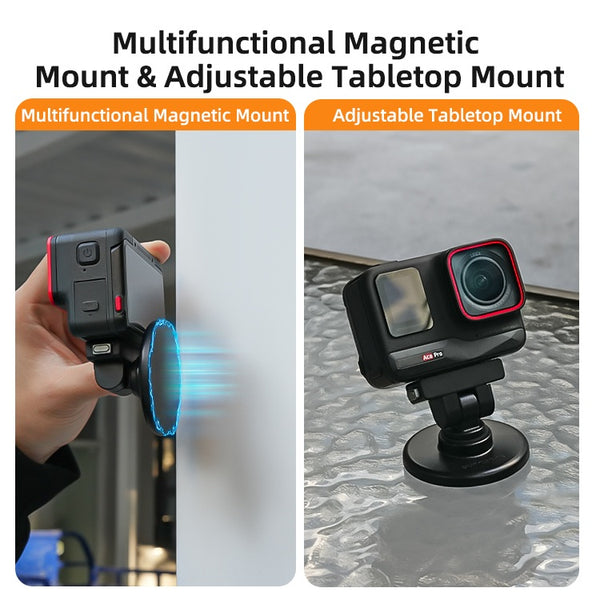 180 Magnetic Base Mount for Insta360 X5 / X4 Air / Ace Pro 2 1