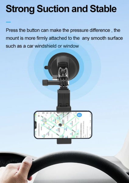 Aluminum Dual 3 Way Suction Cup Mount for Insta360