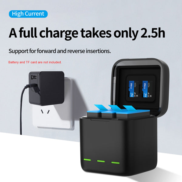 3 Channel Storage Battery Charger Box for GoPro Hero 5/6/7/8 Black