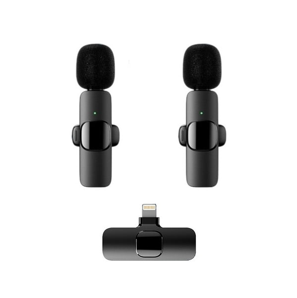 Dual Wireless Lavalier Microphone for iPhone / Samsung / Google