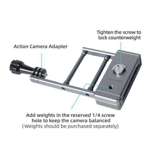 Osmo Mobile Plate Mount for Osmo Action 4 / Osmo Action 3 / Action 2