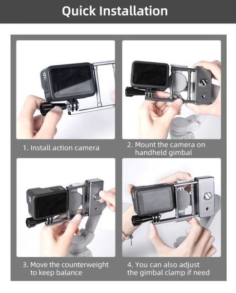 Osmo Mobile Plate Mount for Osmo Action 6 5 4 3 2 1 / Osmo 360 / Osmo Nano