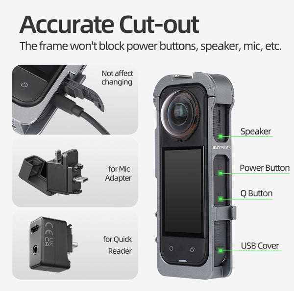 Aluminum Protective Frame Case for Insta360 X5