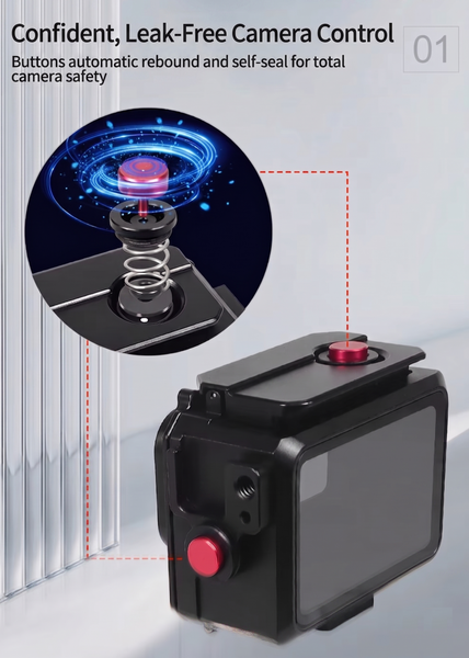 Aluminium Waterproof Housing Case for GoPro Hero 13 / Hero 12 / Hero 11 / Hero 10 / Hero 9