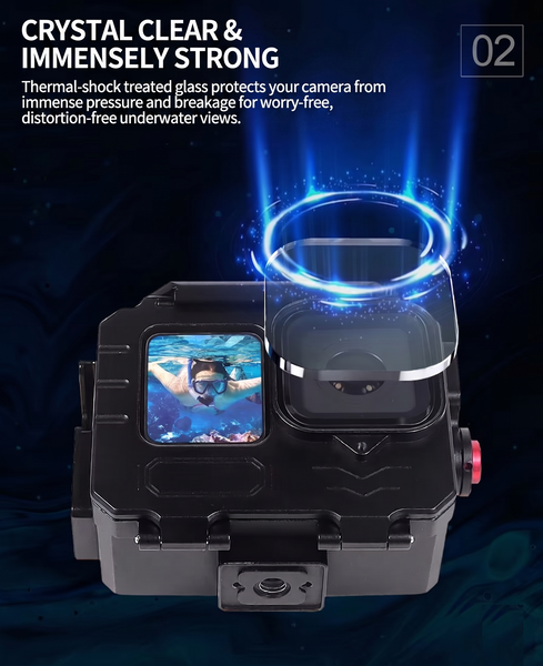 Aluminium Waterproof Housing Case for GoPro Hero 13 / Hero 12 / Hero 11 / Hero 10 / Hero 9
