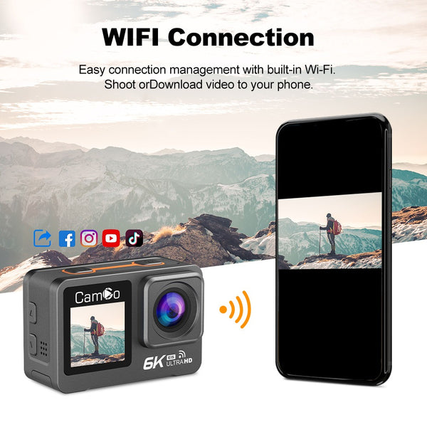 CamGo 6K Ultra HD Wifi Sports Action Camera