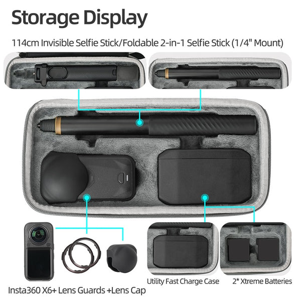 Combo Carry Case for Insta360 X6