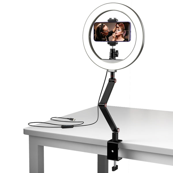 Desk Clamp with Ring Light for iPhone / Samsung / Google