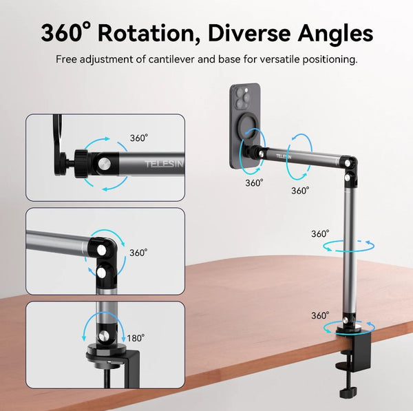 Desktop Clamp Magnetic Phone Mount