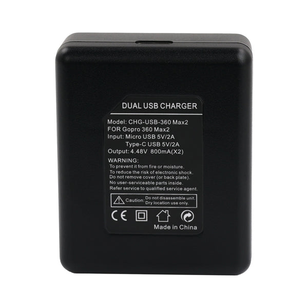 Dual Battery Charger for GoPro MAX 2