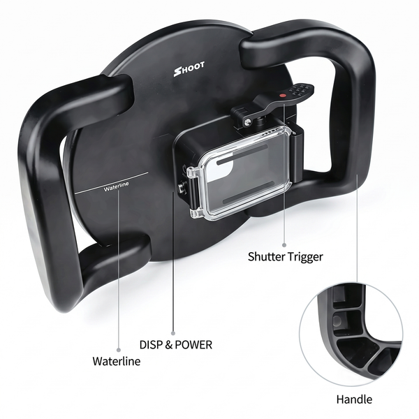 Dual Handheld Dome Port for DJI Osmo Action 6/5/4