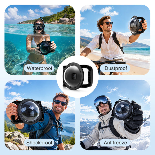 Dual Handheld Dome Port for GoPro Mission 1 / 1 Pro