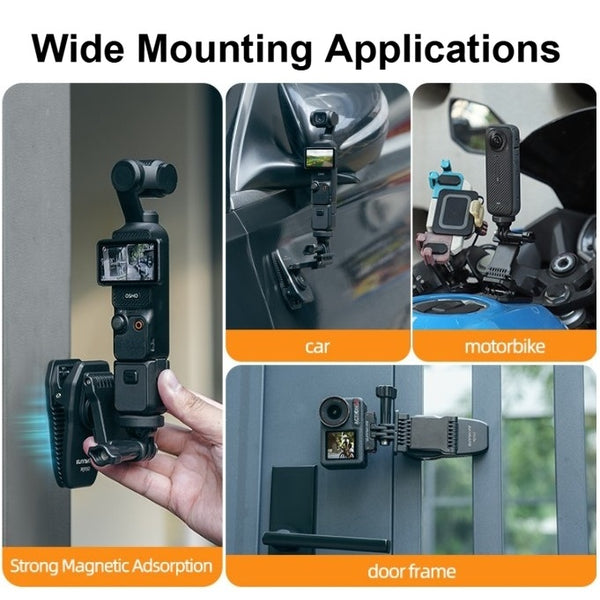 Extended Magnetic Rotation Clip Mount for GoPro