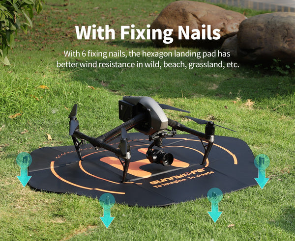 Fast Fold Leather Drone Landing Pad 110cm