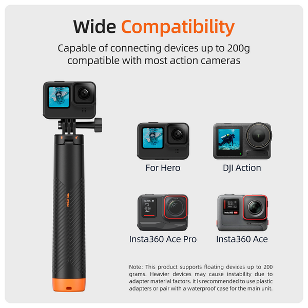 Floating Selfie Stick with Camera Tripod