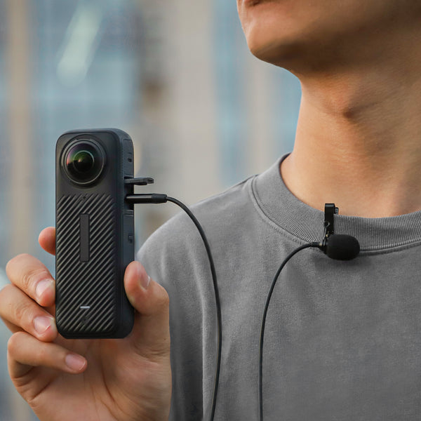 Lavalier Microphone for Insta360 X5 / X4 Air / GO Ultra