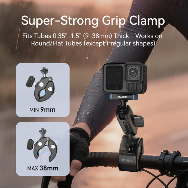 Magnetic 3 Way Super Clamp Mount for GoPro Hero 13