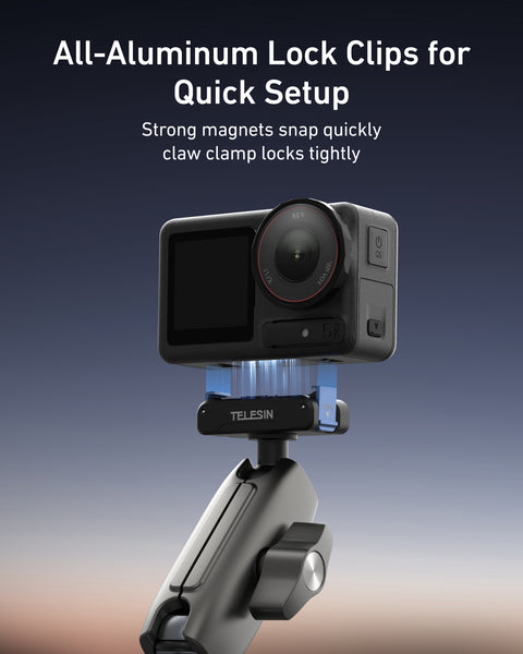 Magnetic 3 Way Super Clamp Mount for GoPro MAX 2