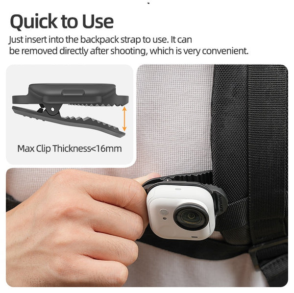 Magnetic Backpack Clip for Insta360 GO Ultra