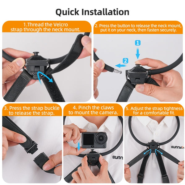 Magnetic Neck Strap Mount for Insta360 X5 / X4 Air / Ace Pro 2 1