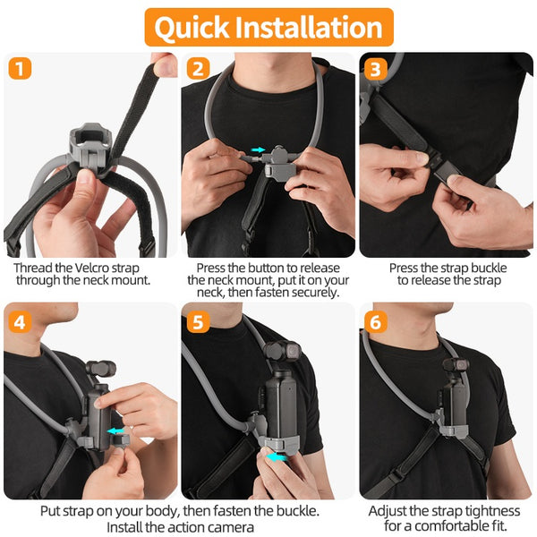 Magnetic Neck Strap Mount for Osmo Pocket 4 / Osmo Pocket 3