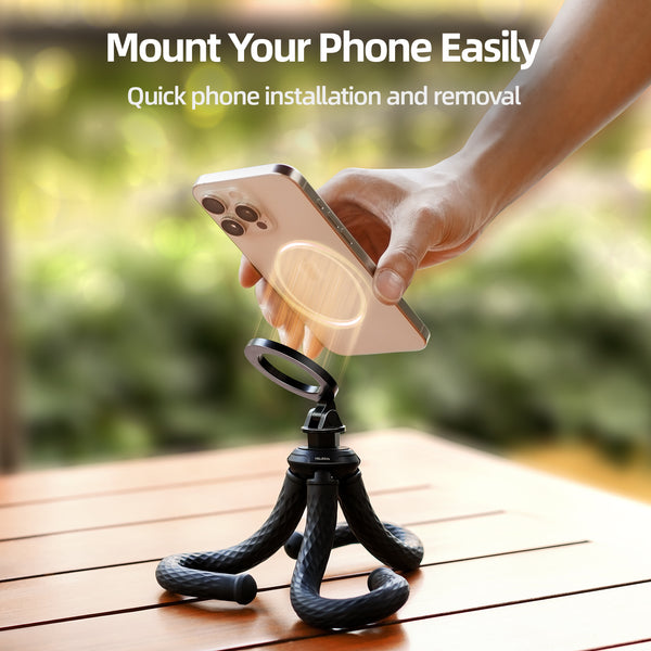 Magnetic Plate Super Flexible Phone Tripod for iPhone / Samsung / Google