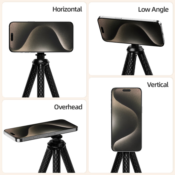 Magnetic Plate Super Flexible Phone Tripod for iPhone / Samsung / Google