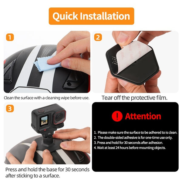 Magnetic Quick Release Helmet Mount for Insta360 X6 / X5 / X4 Air / Ace Pro 2 1