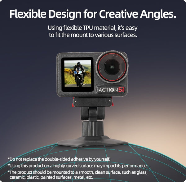 Magnetic Quick Release Helmet Mount for Osmo Action 5 4 3 2 / Osmo 360
