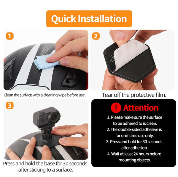 Magnetic Quick Release Helmet Mount for Osmo Action 6 / Osmo Nano / Osmo 360 II