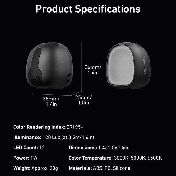 Mini Fill Light for Osmo Pocket 4 Pro / Osmo Pocket 4