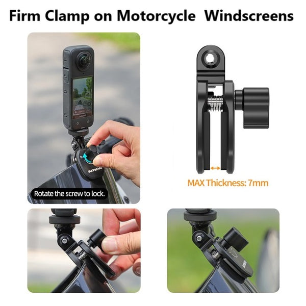 Motorcycle Windscreen Clamp Camera Mount