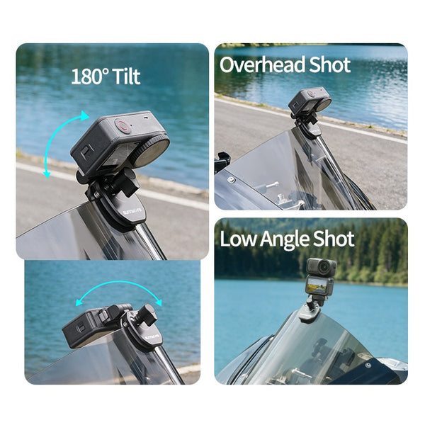 Motorcycle Windscreen Mount for Insta360 GO Ultra