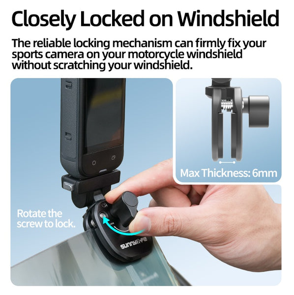 Motorcycle Windscreen Mount for Insta360 GO Ultra