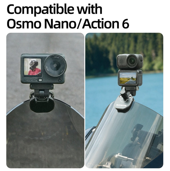 Motorcycle Windscreen Mount for Osmo Action 6 / Osmo Nano