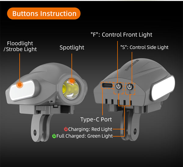 Night Flying Light & Mounting Bracket for Mini 4 Pro