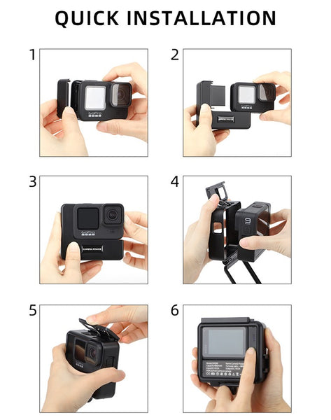 Portable Charging Bank Protective Case for GoPro Hero 10