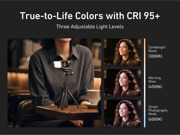 Quick Release Fill Light for Osmo Action 5 4 3 / Osmo 360 / Osmo Nano