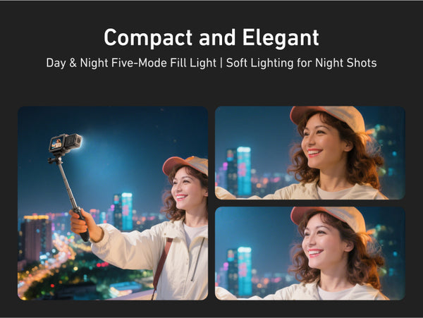 Quick Release Fill Light for Osmo Action 5 4 3 / Osmo 360 / Osmo Nano