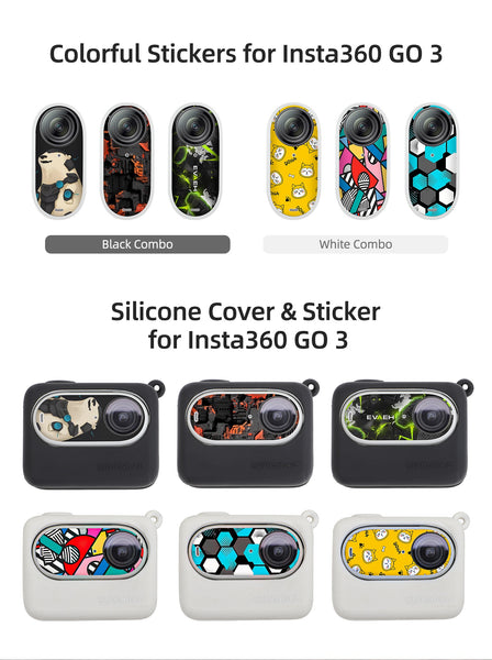 Silicone Case Cover Sticker Kit for Insta360 GO 3