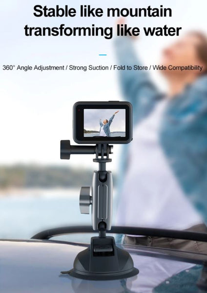 Aluminum Dual 3 Way Suction Cup Mount for GoPro