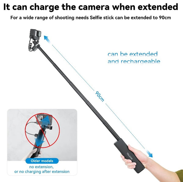 Selfie Stick Power Bank for GoPro HERO 4K (2024)