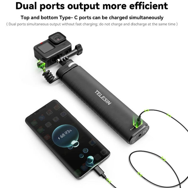 Selfie Stick Power Bank for GoPro MAX 2