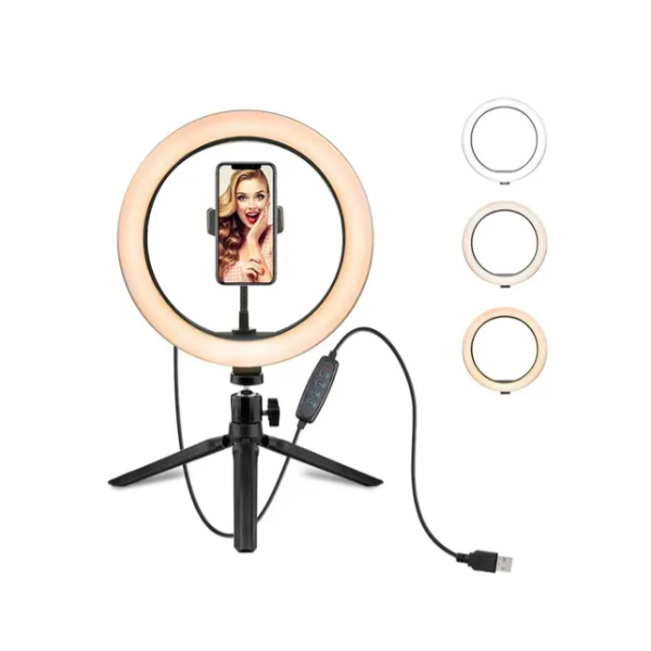 10" LED Ring Light & 2.1M Tripod Stand for Phones