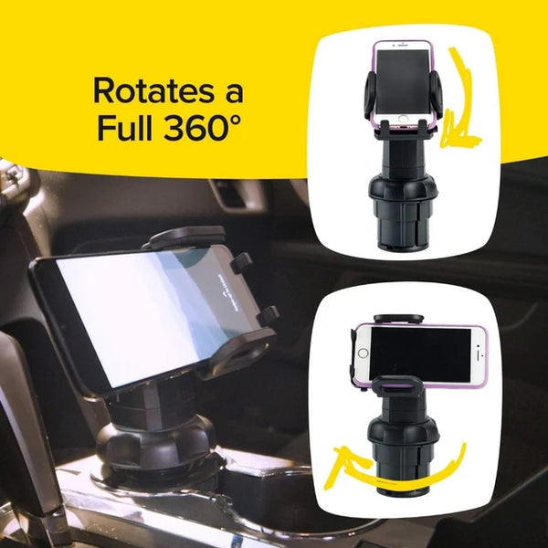 360 Rotating Car Cup Phone Holder